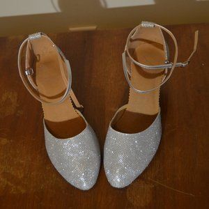 Sparkly Silver Dance Shoes